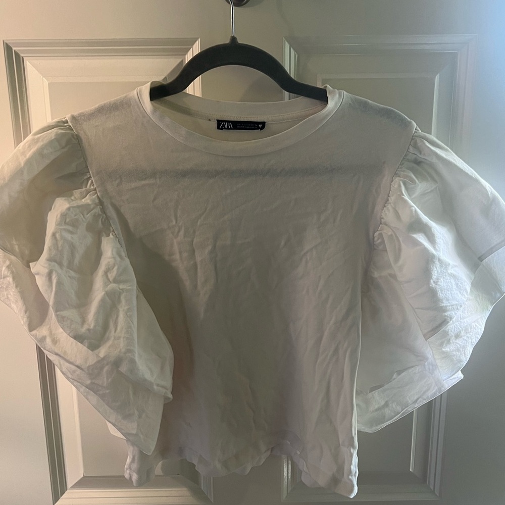 Zara White Tee